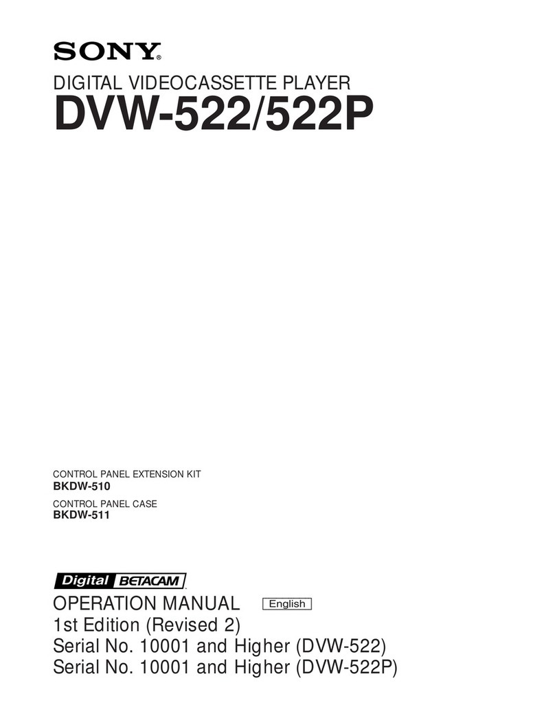 Sony DVW-522 User manual