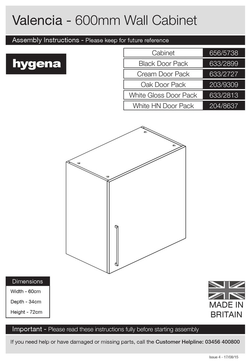 hygena Valencia 600mm Wall Cabinet User manual hygena Valencia 600mm Wall Cabinet User manual