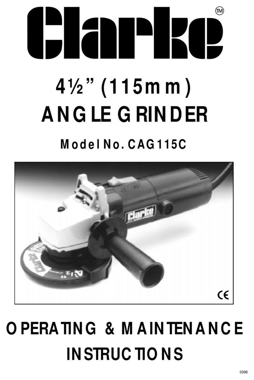 Clarke CAG115C Installation and operation manual