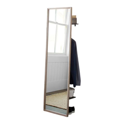 PotteryBarn Floor Mirror with Clothing Rack User manual