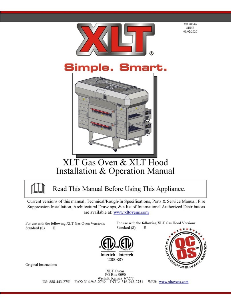 XLT Ovens H3E-1832 Series Installation & operation manual XLT Ovens H3E-1832 Series Installation & operation manual