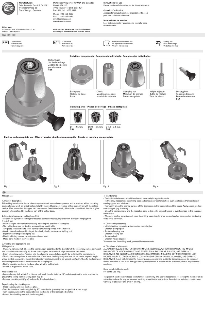Komet 555 Instructions for use
