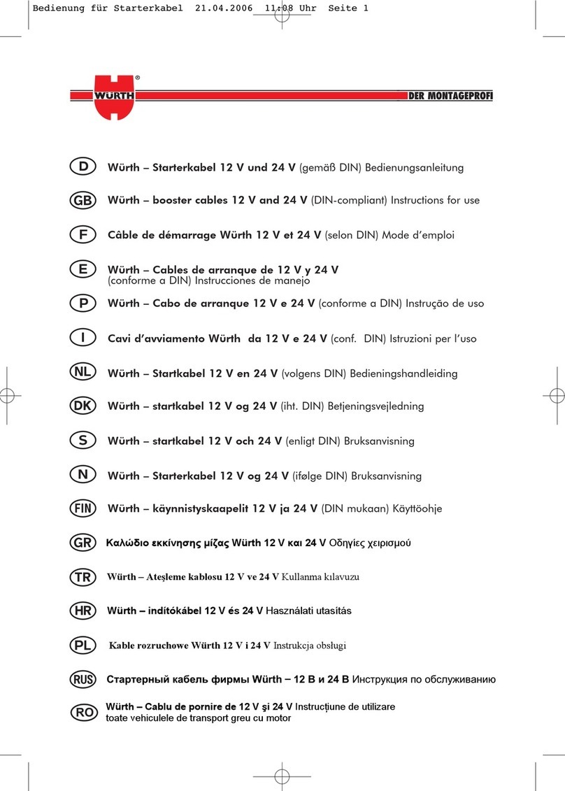 Würth 0772 025 350 Instructions for use