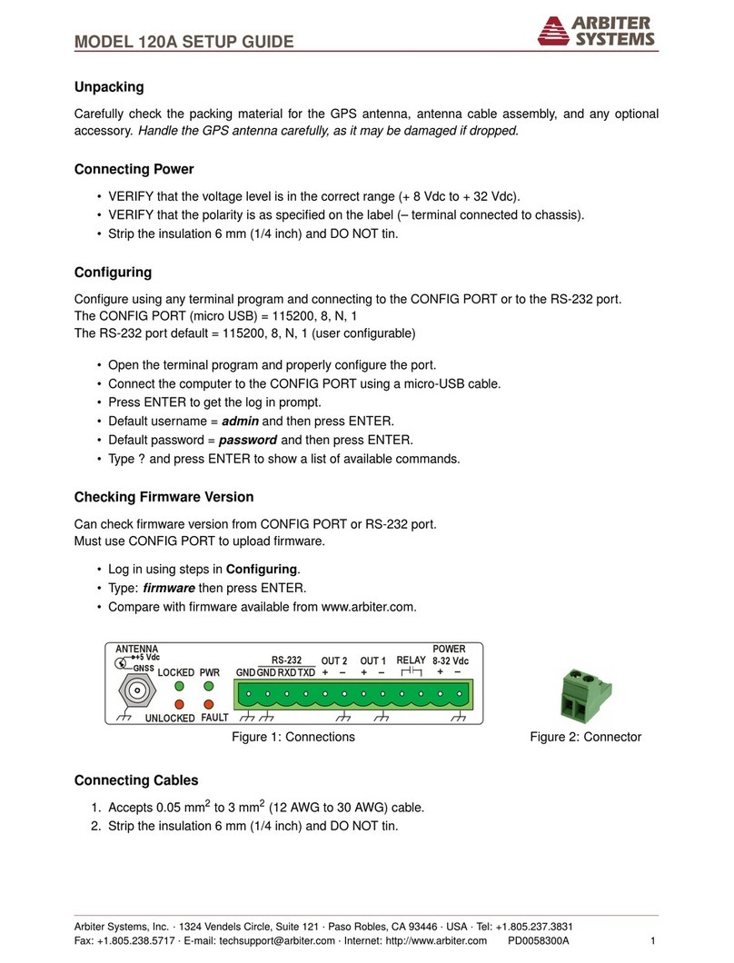 Arbiter Systems 120A User manual