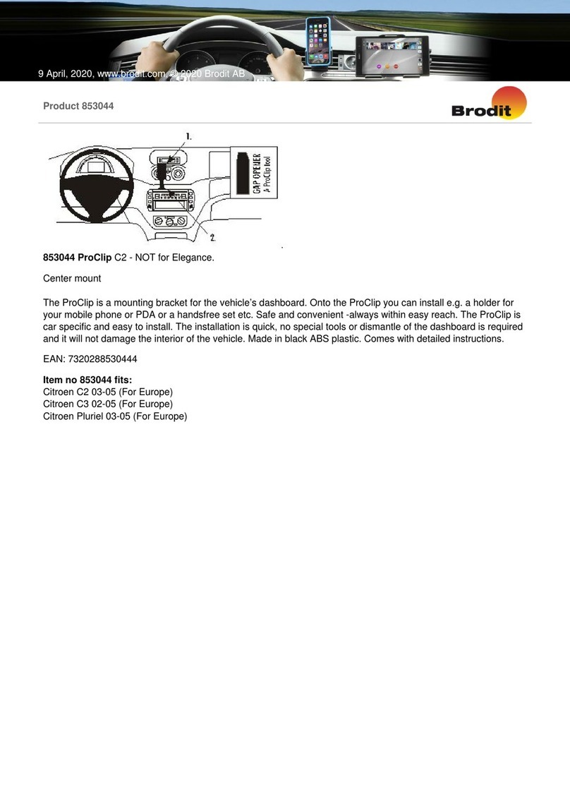 Brodit ProClip 853044 quick start guide Brodit ProClip 853044 quick start guide