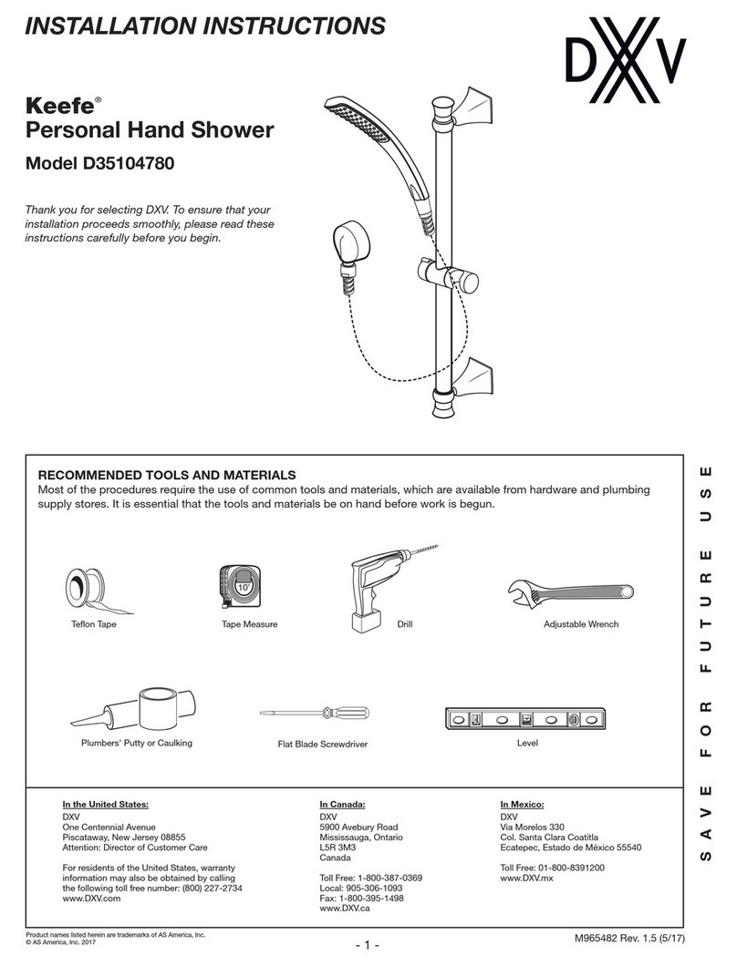 DXV Keefe D35104780 installation instructions