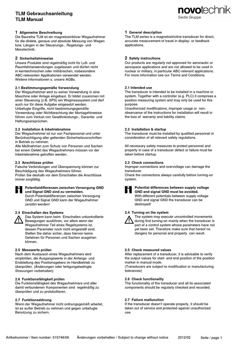 Siedle Novotechnik TLM Series manual