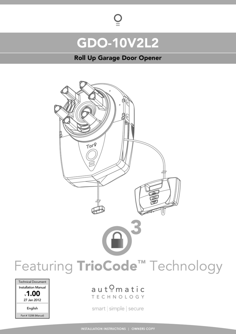 Automatic Technology Toro GDO-10V2L2 User manual