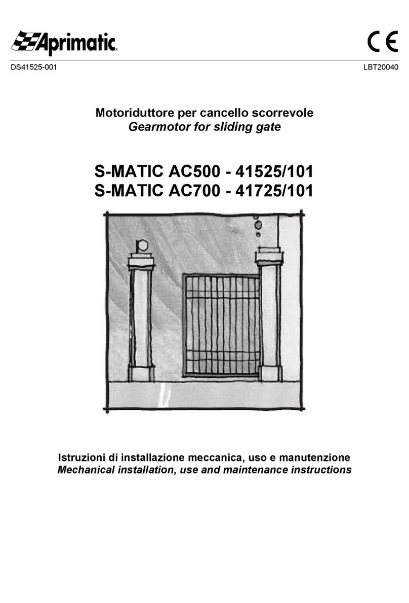 Aprimatic S-MATIC AC500 Quick start guide