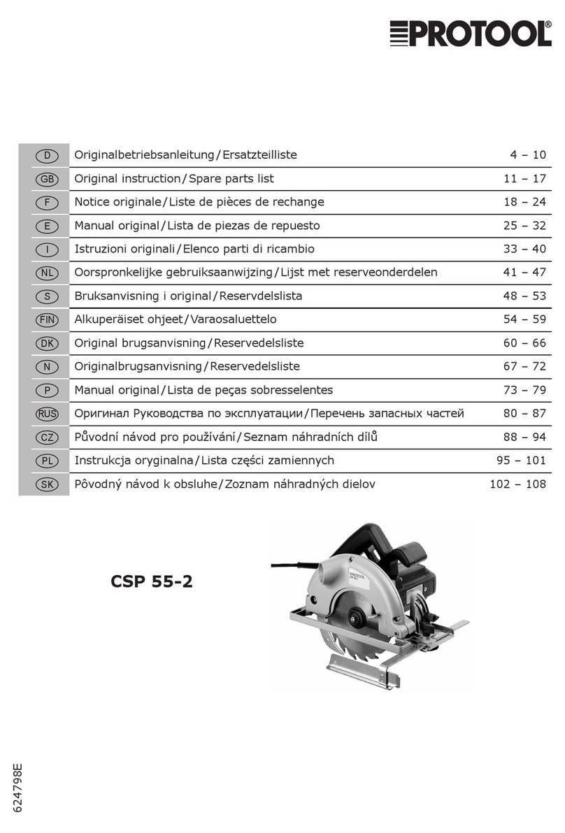 Protool CSP 55-2 Operation instructions Protool CSP 55-2 Operation instructions