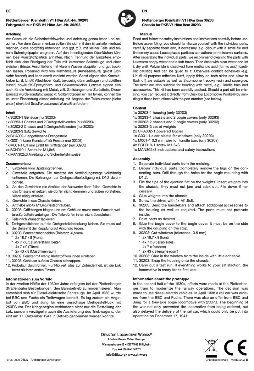 Desktop Locomotive Works 30203 manual