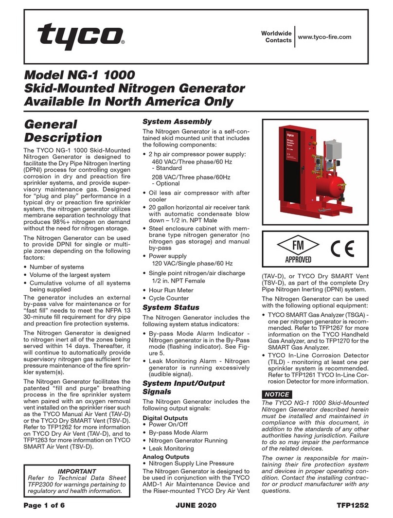 Johnson Controls tyco NG-1 1000 manual