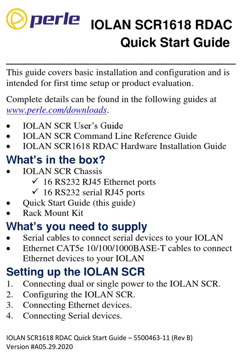 Perle IOLAN SCR1618 RDAC quick start guide
