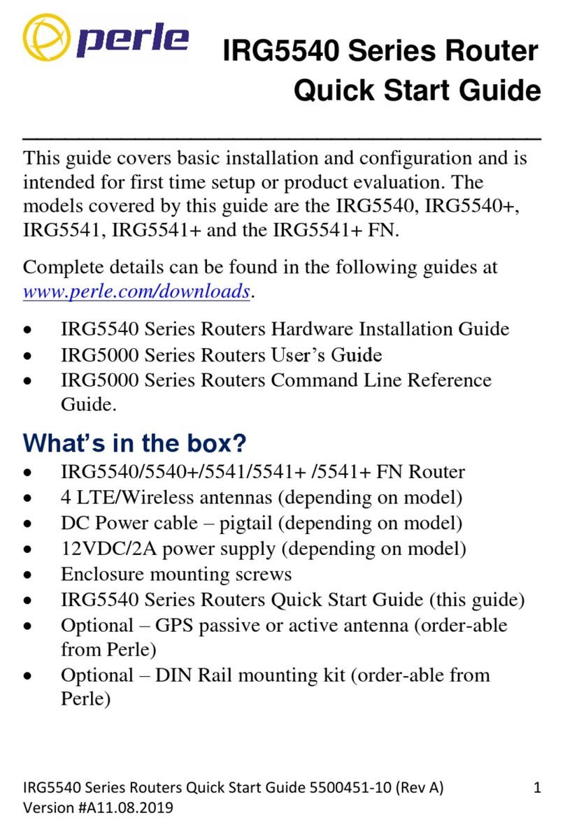 Perle IRG5540 User manual Perle IRG5540 User manual