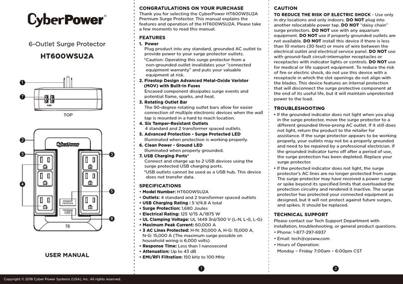 Cyber Power HT600WSU2A user manual