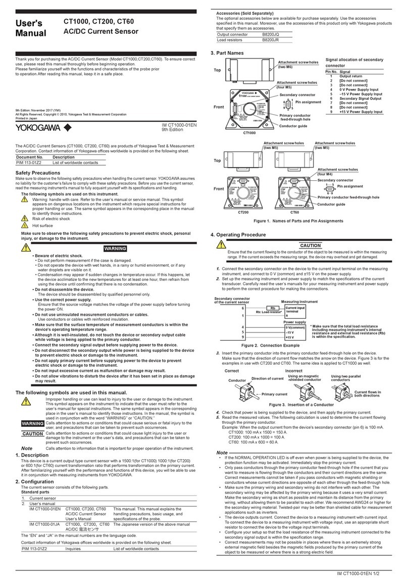 YOKOGAWA CT1000 user manual