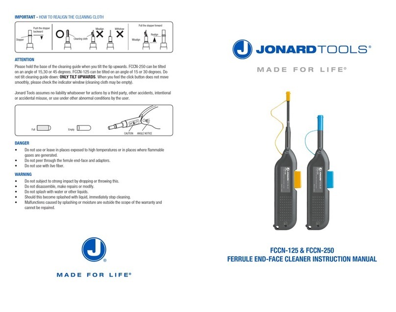 JONARD TOOLS FCCN-125 instruction manual