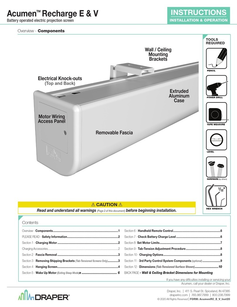 Draper Acumen Recharge E Programming manual