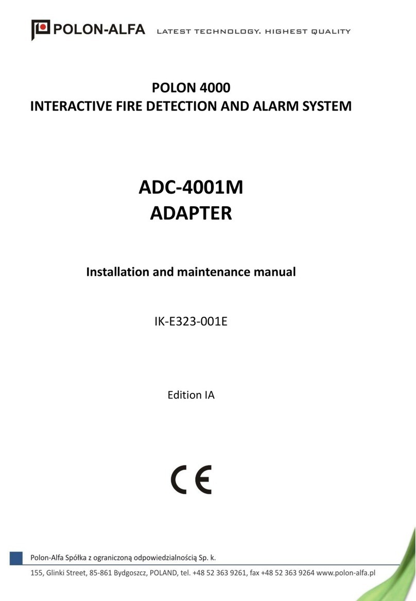Polon-Alfa ADC-4001M Installation and maintenance manual