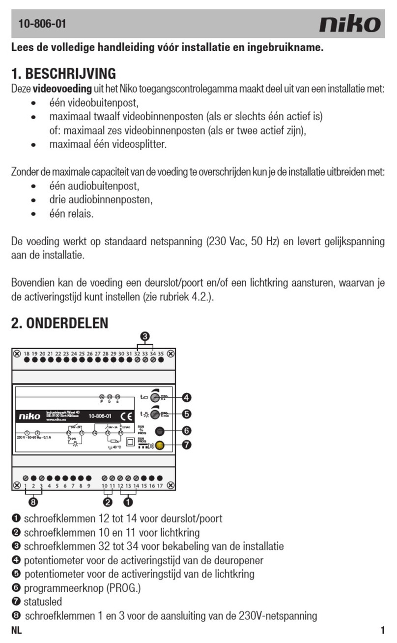 Niko 10-806-01 manual