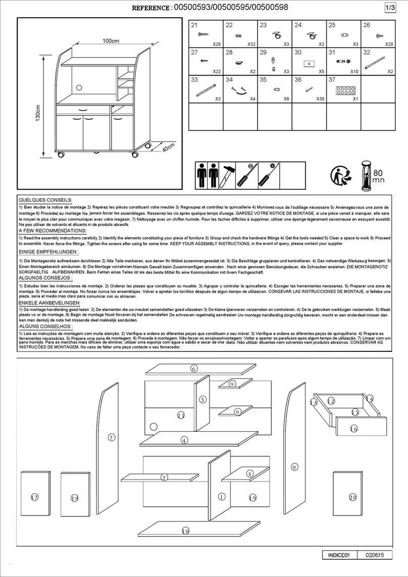 Leroy Merlin 00500593 Assembly instructions Leroy Merlin 00500593 Assembly instructions