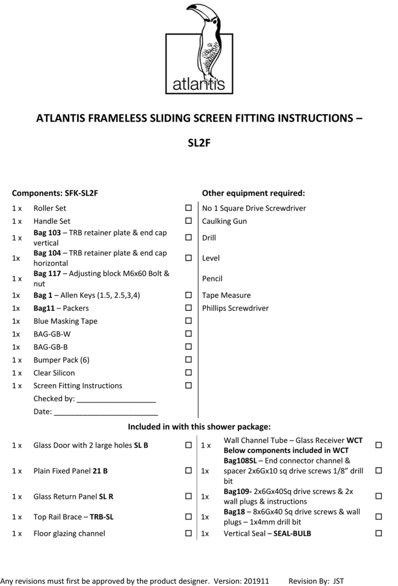 Atlantis SL2F Fitting instructions
