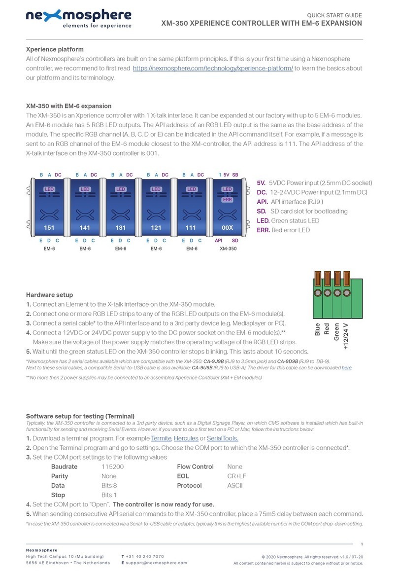 Nexmosphere XM-350 User manual