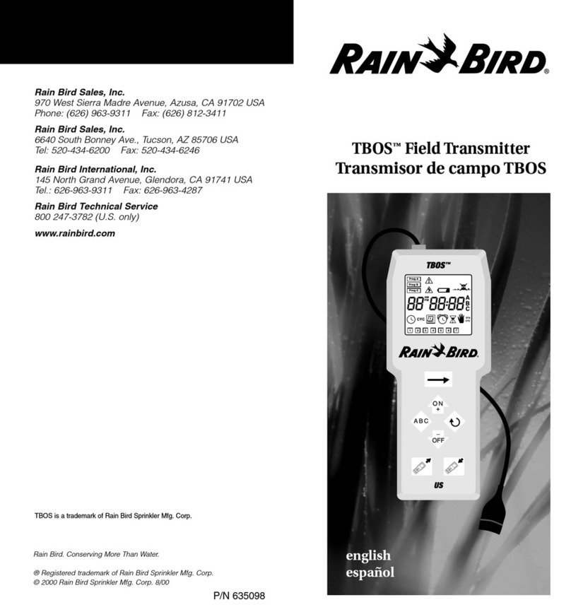 Rain Bird TBOS 635098 manual Rain Bird TBOS 635098 manual
