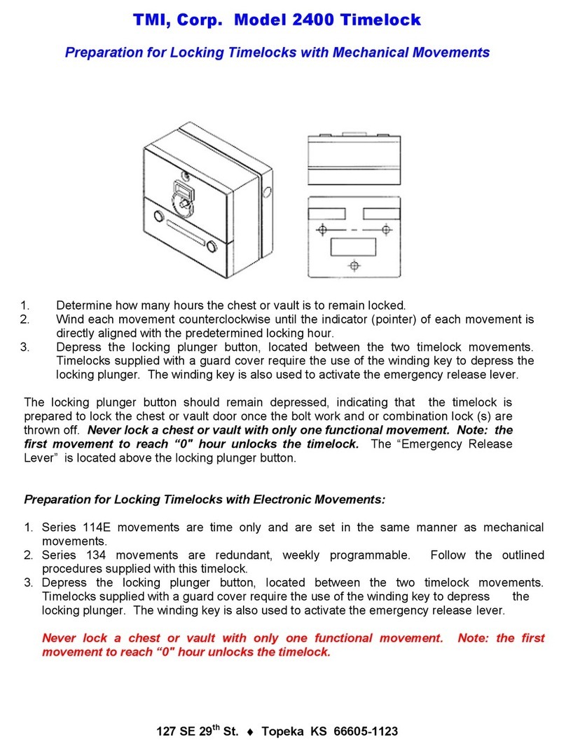 TMI Products 2400 Timelock quick start guide