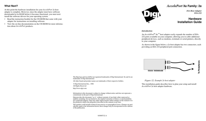 Digi AccelePort Xe EIA-232 Hardware installation guide
