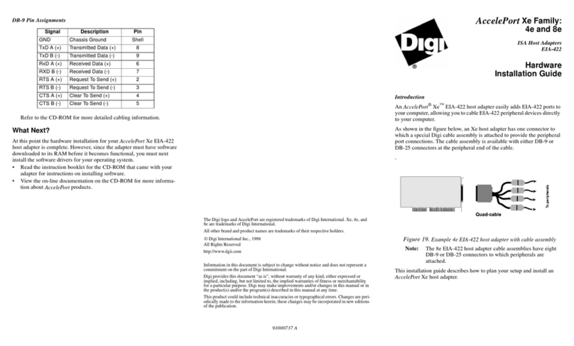 Digi AccelePort Xe EIA-422 Manual