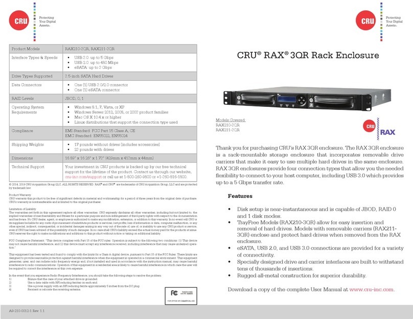 CRU RAX211-3QR User manual