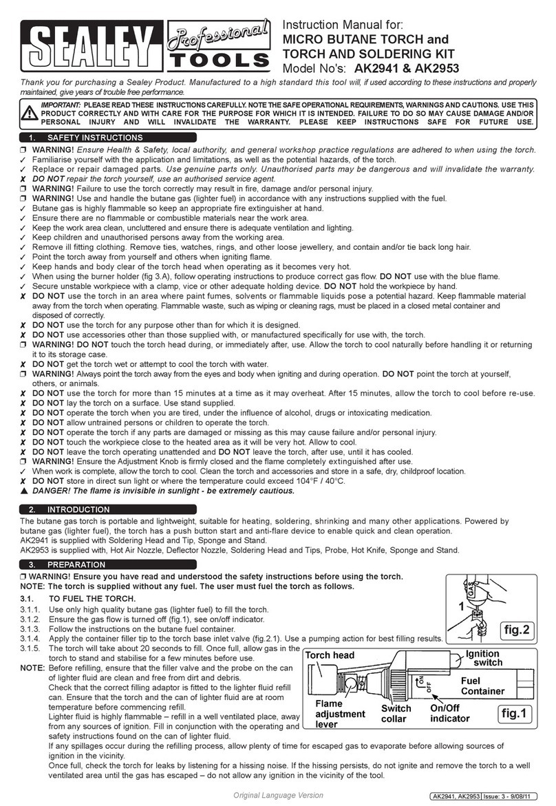 Sealey Professional Tools AK2941 User manual