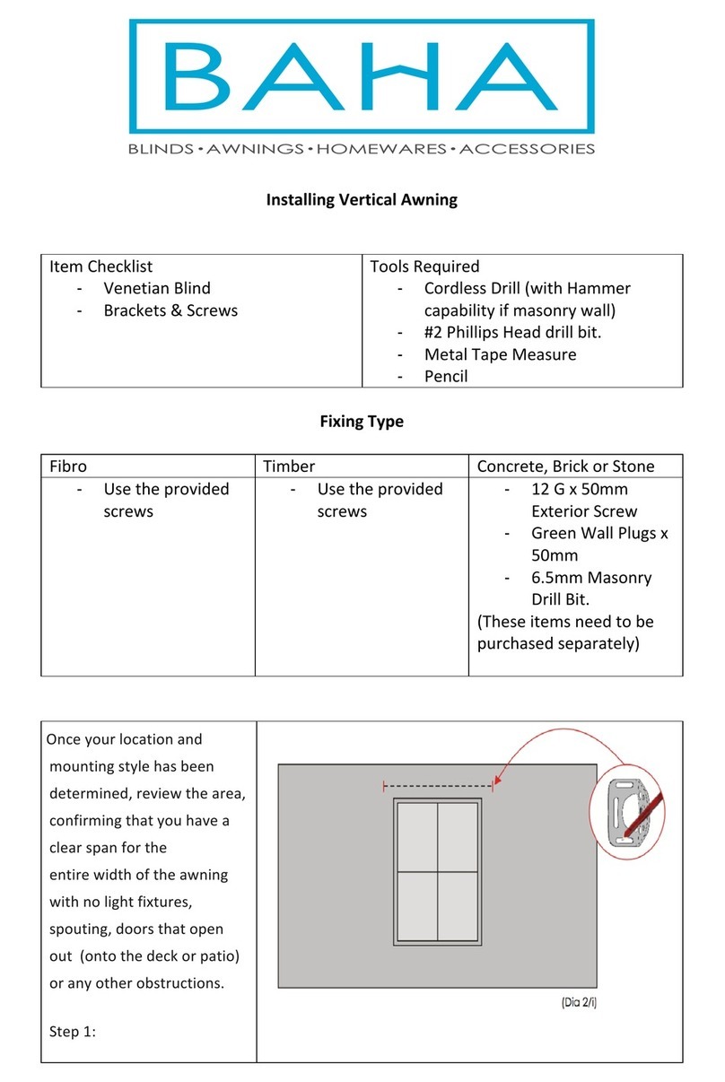 Baha Vertical Awning quick start guide