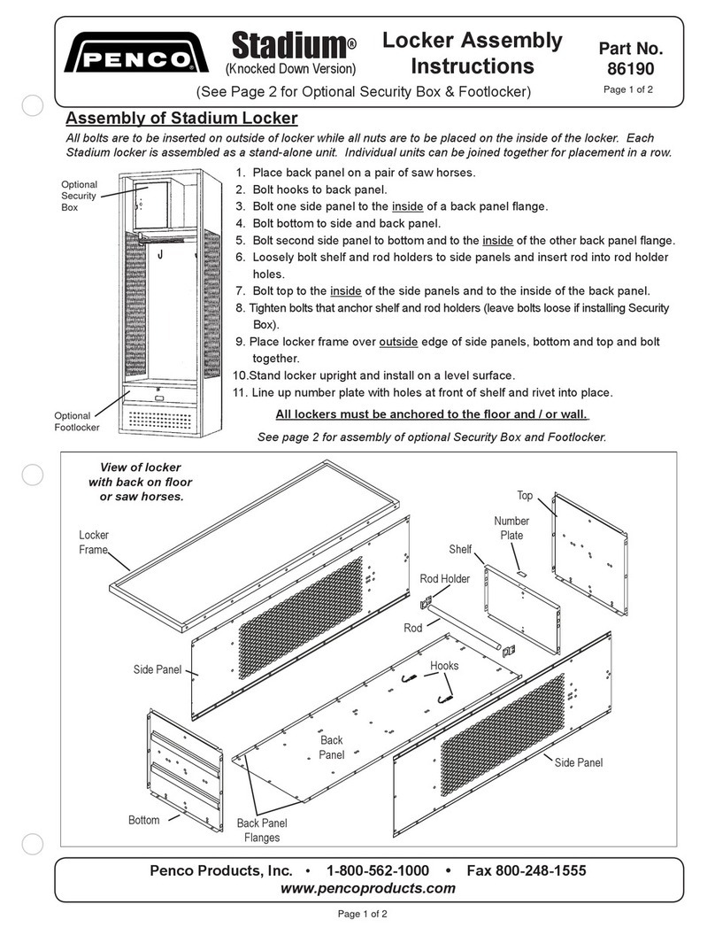 PENCO Stadium 86190 Assembly instructions