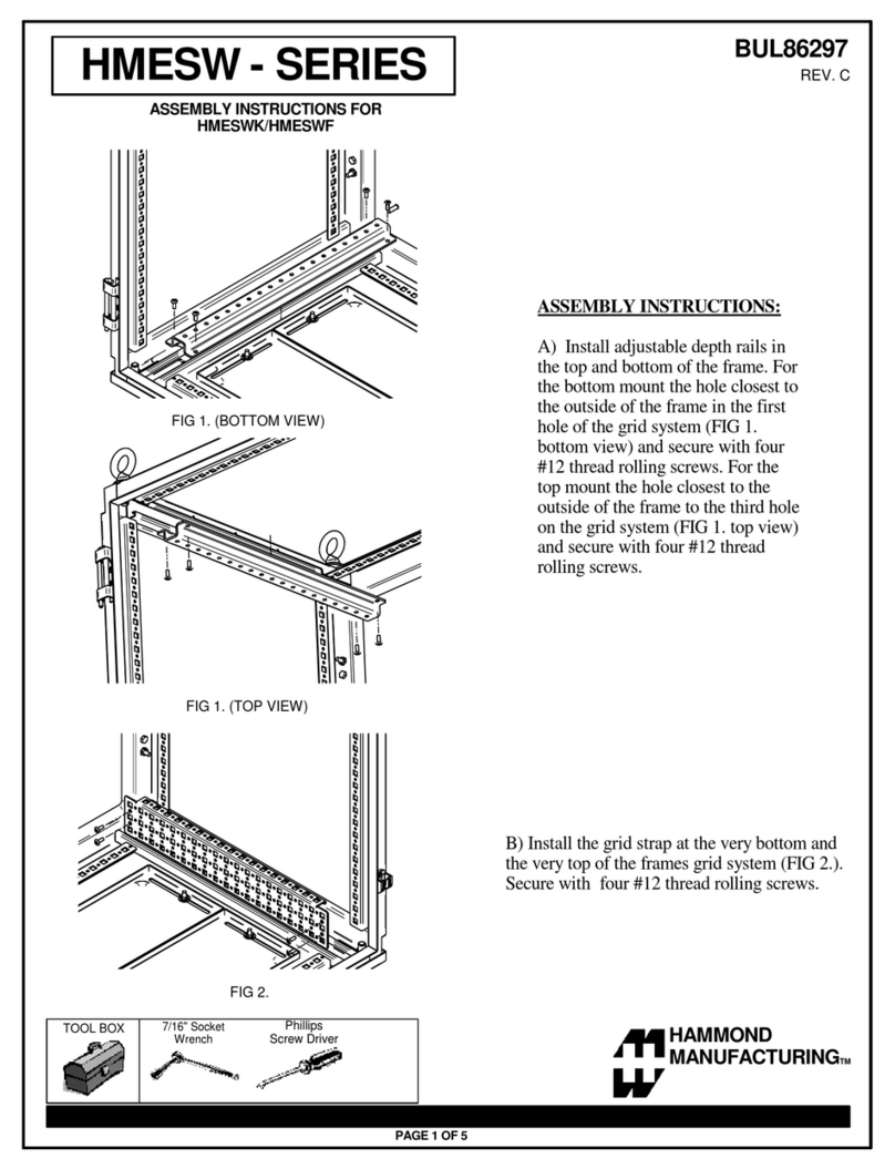 Hammond Manufacturing HMESW Series Assembly instructions