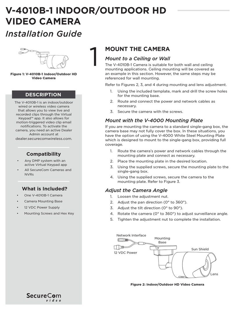 SECURECOM V-4010B-1 installation guide