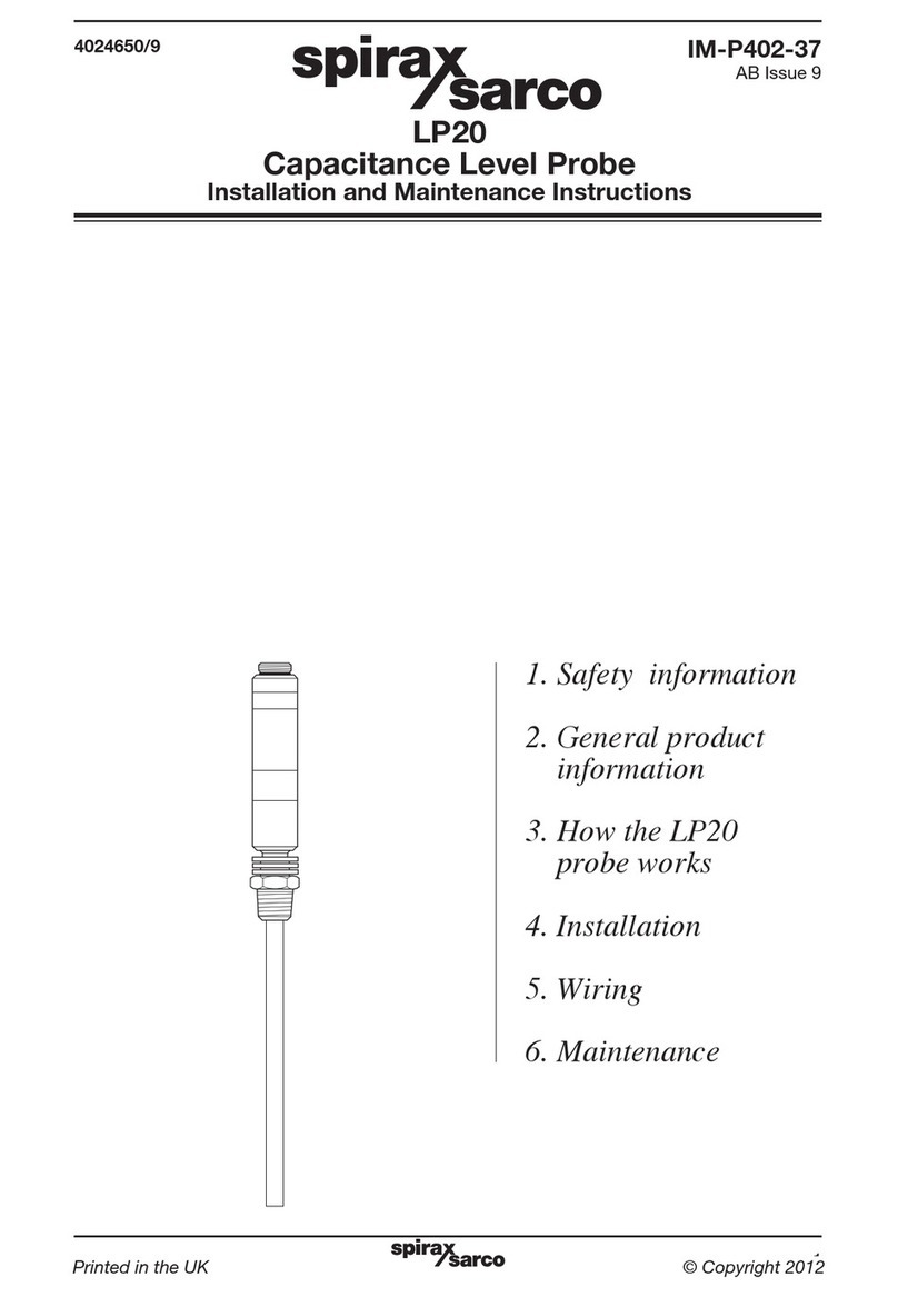 Spirax Sarco LP20 Installation and maintenance instructions
