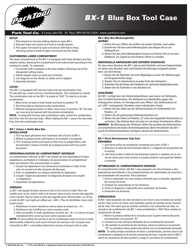 parktool BX-1 User manual
