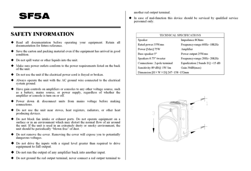 KAM SF5A User manual KAM SF5A User manual