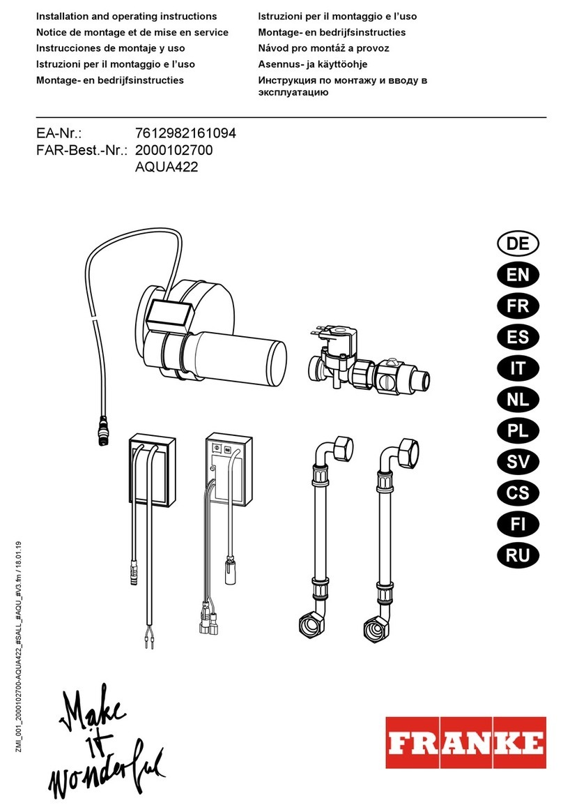 Franke AQUA422 User manual