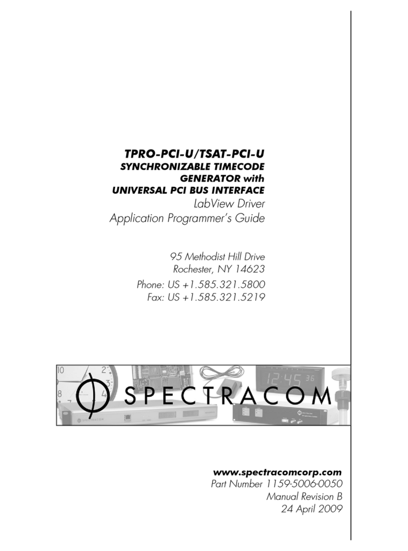 Spectracom TPRO-PCI-U Series Programmer's guide
