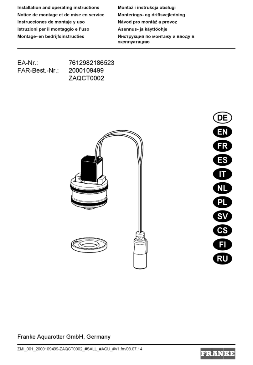 Franke ZAQCT0002 User manual Franke ZAQCT0002 User manual