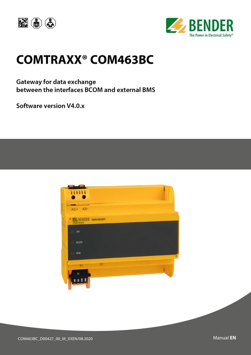 Bender COMTRAXX COM463BC User manual