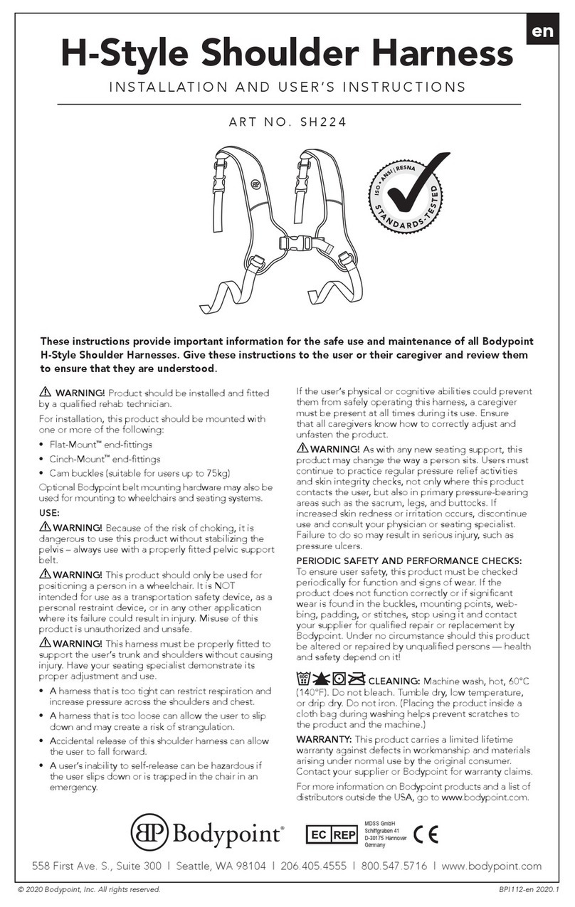 Bodypoint H-Style Installation and user instructions