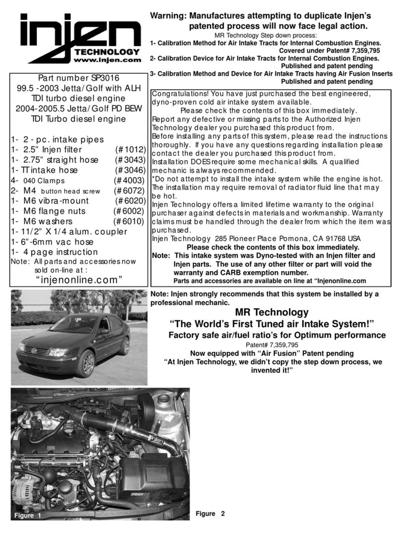 injen SP3016 User manual