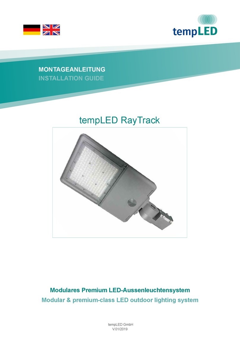 tempLED RayTrack Series installation guide