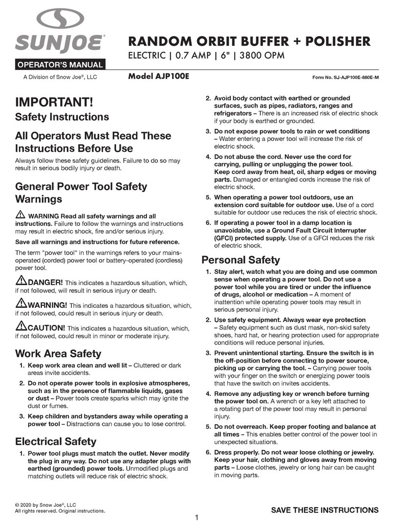 SNOWJOE Sunjoe AJP100E User manual