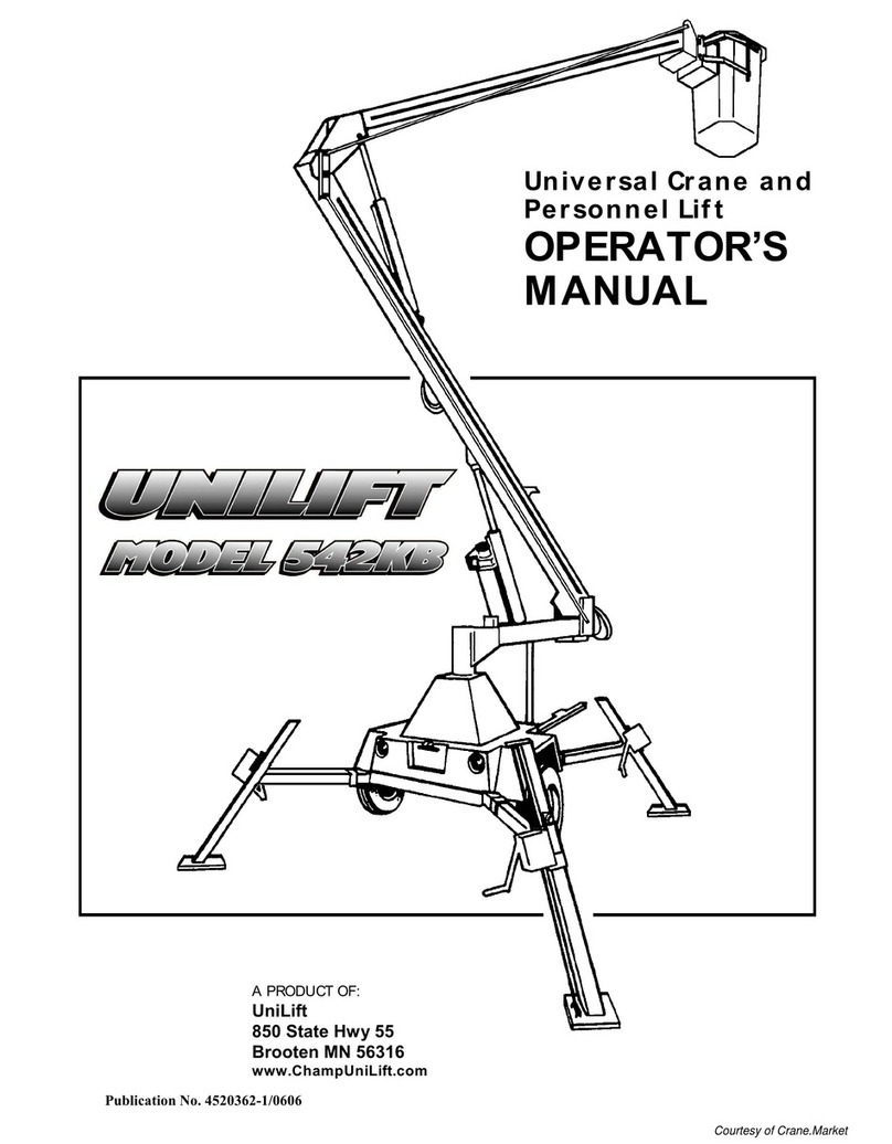 Unilift 542KB Operator's manual