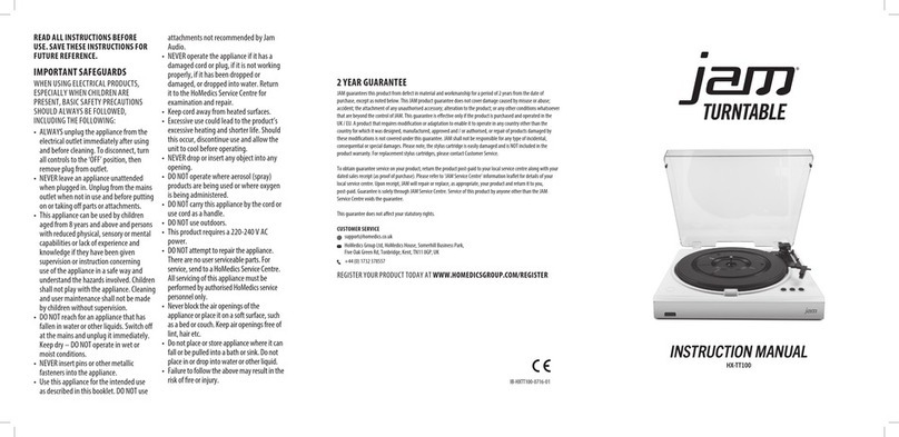Jam HX-TT100 User manual